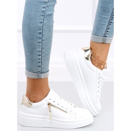 Zapatillas de mujer Lerato BLANCO / ORO dorado 3