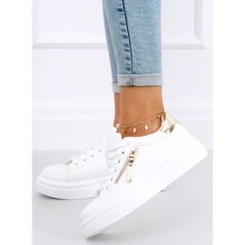 Zapatillas de mujer Lerato BLANCO / ORO dorado 4