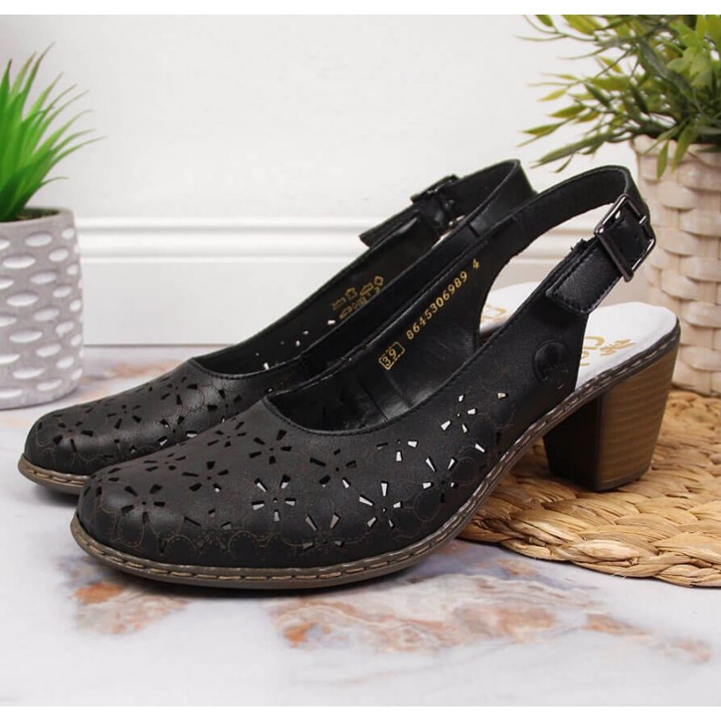 Rieker W RKR531 sandalias caladas negro 2