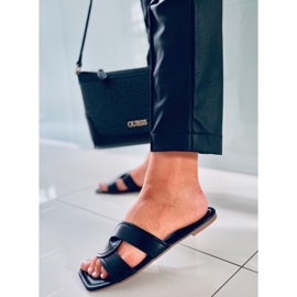 Chanclas con suela cuadrada Nitya Black negro 3
