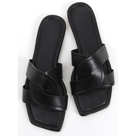 Chanclas con suela cuadrada Nitya Black negro 4