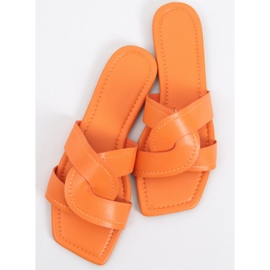 Pantuflas suela cuadrada Nitya Naranja 4