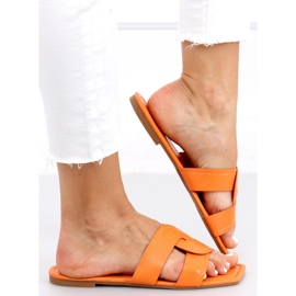 Pantuflas suela cuadrada Nitya Naranja 3