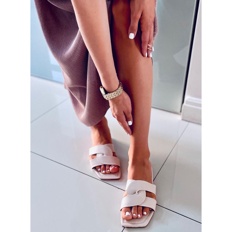 Zapatillas casa suela cuadrada Nitya Beige 2