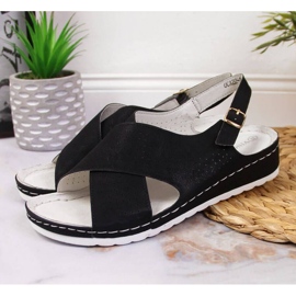 Sandalias Cuña Negras Vinceza W JAN106A negro 2