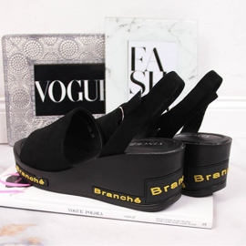 Negro Vinceza W JAN108A sandalias con cuña 2 Negro Vinceza W JAN108A sandalias con cuña 2