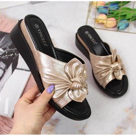 Zapatillas cuña Vinceza W JAN115A dorado 1