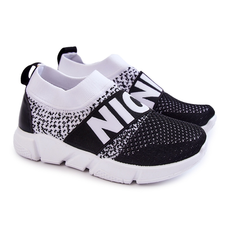 PA1 Slip-On Deportivo Infantil Cobby Blanco y Negro 1