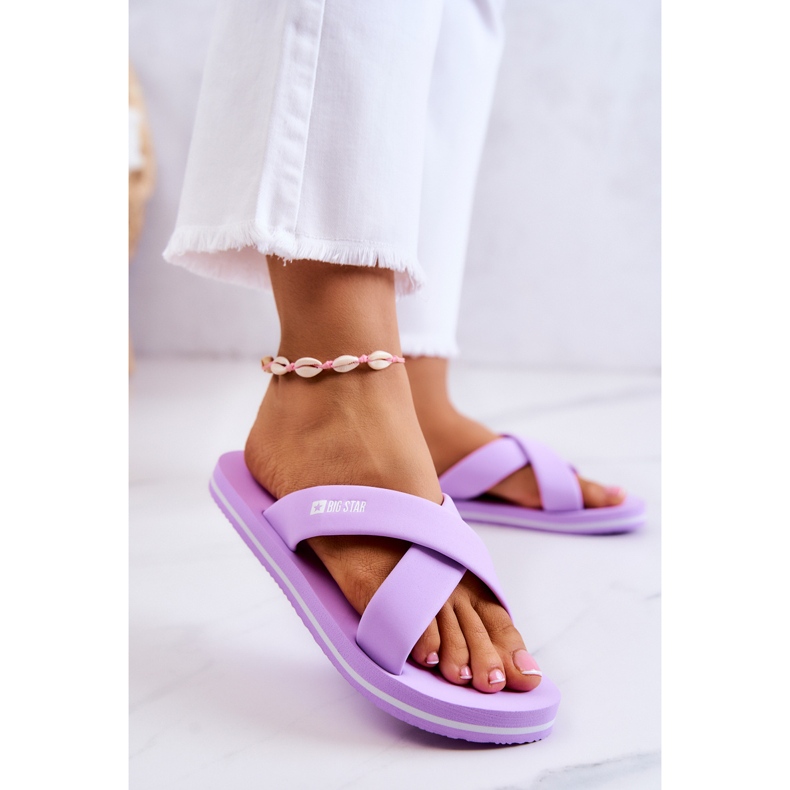 Pantuflas Mujer Espuma Big Star JJ274A340 Violeta púrpura 2