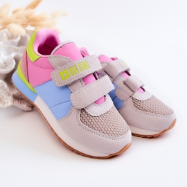 Zapatillas Deportivas Niños Memory Foam Big Star JJ374252 Rosa-Azul rosado gris 4