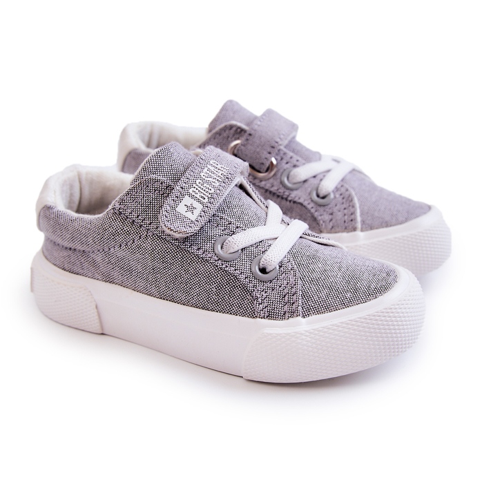Deportivas Bajas Infantiles Con Velcro Big Star JJ374107 Gris 1
