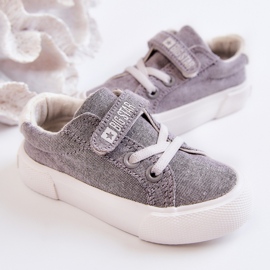 Deportivas Bajas Infantiles Con Velcro Big Star JJ374107 Gris 5