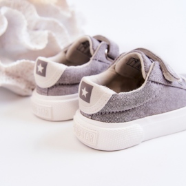 Deportivas Bajas Infantiles Con Velcro Big Star JJ374107 Gris 6