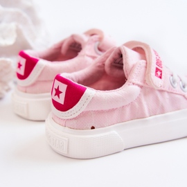 Deportivas Bajas Infantiles Con Velcro Big Star JJ374103 Rosa rosado 8