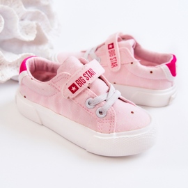 Deportivas Bajas Infantiles Con Velcro Big Star JJ374103 Rosa rosado 6