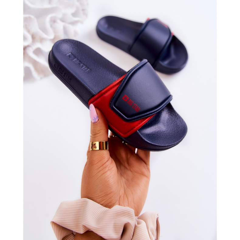 Pantuflas Infantiles Ligeras Big Star JJ374351 Azul Marino rojo 2