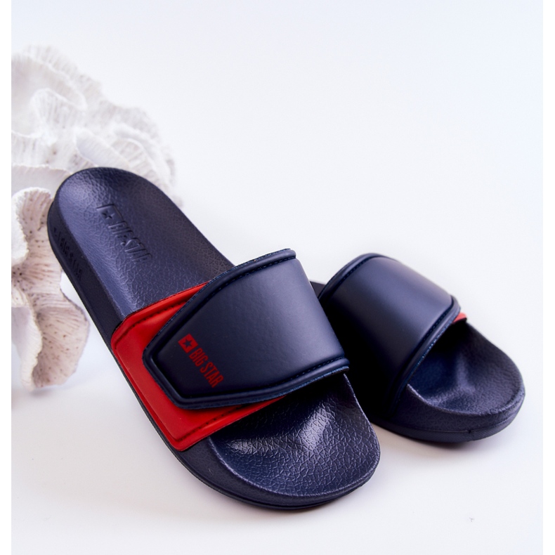 Pantuflas Infantiles Ligeras Big Star JJ374351 Azul Marino rojo 1