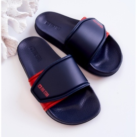 Pantuflas Infantiles Ligeras Big Star JJ374351 Azul Marino rojo 3