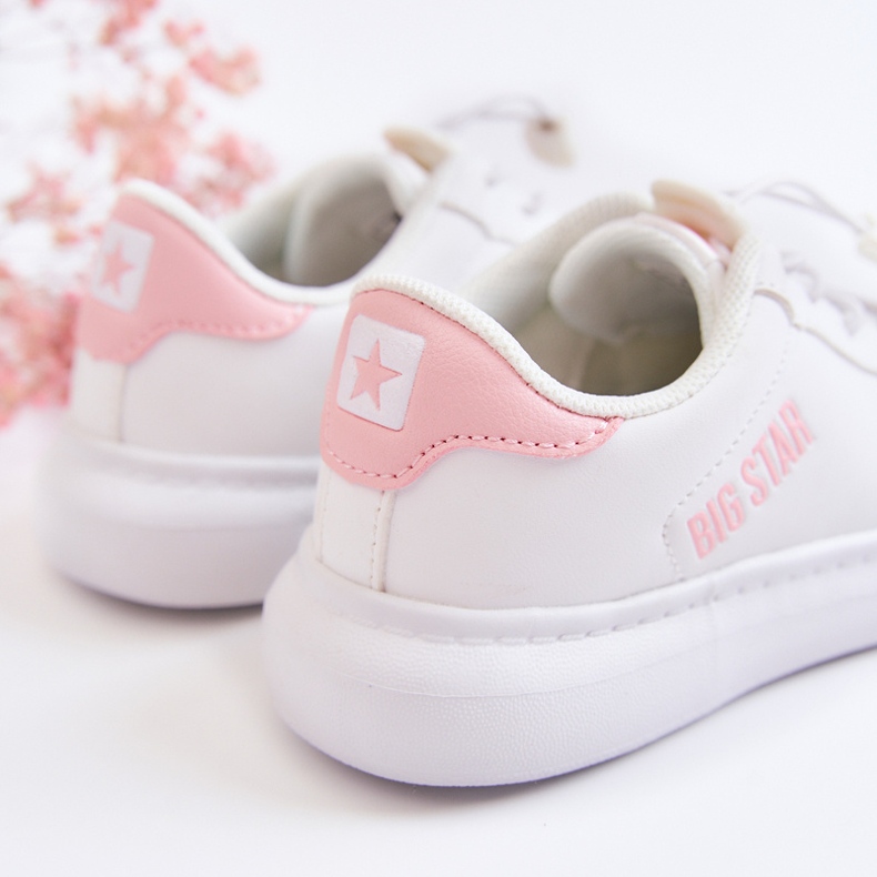 Deportivas Infantiles Big Star JJ374068 Blanco y Rosa 2