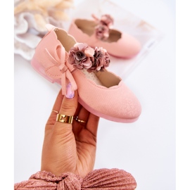 Vinceza Bailarinas Infantiles Con Velcro Flores Caitlin Rosa rosado 1
