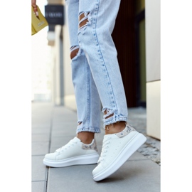 FE1 Deportivas Clásicas de Mujer Blanco y Beige Meleris 2