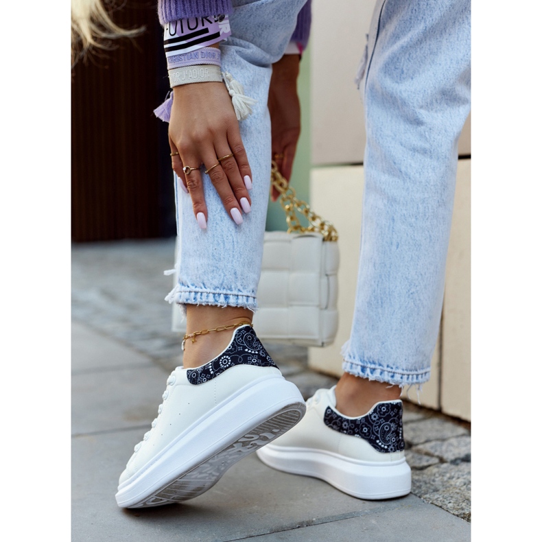 FE1 Deportivas Clásicas de Mujer Blanco y Negro Meleris 2