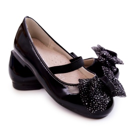 S.Barski Bailarinas infantiles lacadas con lazo Black Zolly negro 1