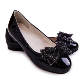 S.Barski Bailarinas infantiles lacadas con lazo Black Zolly negro 6