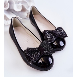 S.Barski Bailarinas infantiles lacadas con lazo Black Zolly negro 7