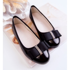 S.Barski Bailarinas Infantiles De Piel Con Lazo Decorativo Negro Claril 4
