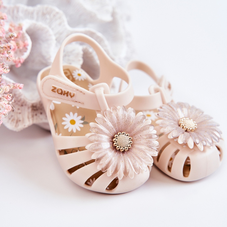 Sandalias Infantiles Con Velcro Fragante ZAXY JJ385031 Beige 1