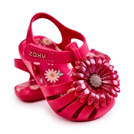 Sandalias Infantiles Con Velcro Fragante ZAXY JJ385030 Rosa oscuro rosado 1