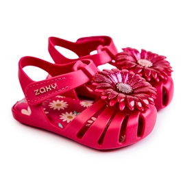 Sandalias Infantiles Con Velcro Fragante ZAXY JJ385030 Rosa oscuro rosado 8