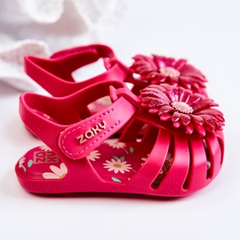 Sandalias Infantiles Con Velcro Fragante ZAXY JJ385030 Rosa oscuro rosado 6