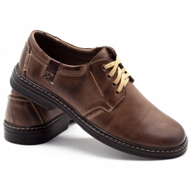 Joker Zapatos de cuero para hombre 415 marrón 3