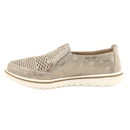 Zapatos deportivos cómodos en la plataforma Jezzi 20PB08-1653 beige dorado 2
