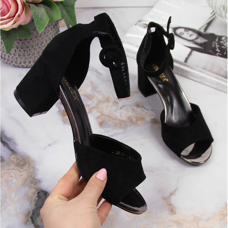 Sandalias negras en el post Vinceza W JAN96B negro 1