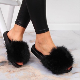 Pantuflas pelo negro Vinceza W JAN97A 2 Pantuflas pelo negro Vinceza W JAN97A 2