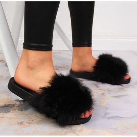 Pantuflas pelo negro Vinceza W JAN97A 3