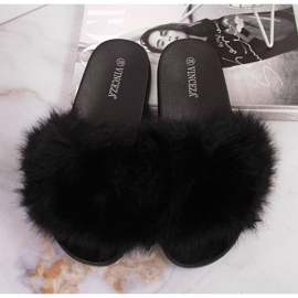Pantuflas pelo negro Vinceza W JAN97A 6
