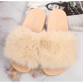 Vinceza W JAN97B zapatillas peludos beige 6