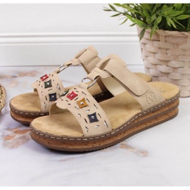 Zapatillas cuña Rieker W RKR517 beige 2