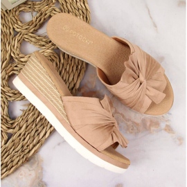 Zapatillas cuña Potocki W WOL71B beige 3