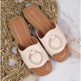 Pantuflas con decoración Potocki W WOL74B beige 3