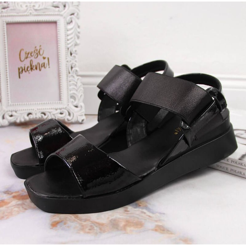 Sandalias cuña Potocki W WOL75A negro 2