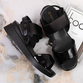 Sandalias cuña Potocki W WOL75A negro 3