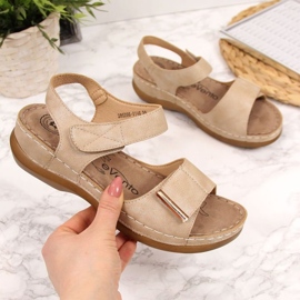 Sandalias velcro eVento W EVE223A beige 1