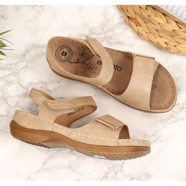 Sandalias velcro eVento W EVE223A beige 4