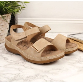 Sandalias velcro eVento W EVE223A beige 5