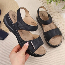 Sandalias cuña eVento W EVE223D negro 1